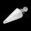 Natural Quartz Crystal Faceted Cone Openable Perfume Bottle Big Pendants G-L524-18P-11-2