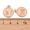 304 Stainless Steel Enamel Pendants STAS-U061-37G-B03-3