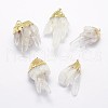 Natural Druzy Quartz Crystal Pendants G-F535-26-1