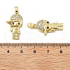 Boy Brass Micro Pave Cubic Zirconia Pendants KK-M325-15A-G-3