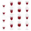 Miniature Plastic Red Wine Glass DJEW-WH0038-83-1