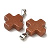 Synthetic Goldstone Pendants G-Z067-06P-07-3