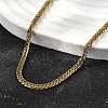 3MM 304 Stainless Steel Wheat Chain Necklaces for Men STAS-V011-03D-G-2
