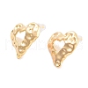 Left and Right Brass Stud Earrings EJEW-B058-02G-2