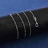 Brass Ball Chain Necklaces KK-P304-03P-3