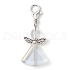 Angel Glass Pendant Decorations HJEW-JM02776-2