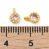 Brass Pave Cubic Zirconia Pendants KK-H204-03G-04-3