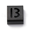 Ion Plating(IP) 304 Stainless Steel Square Slide Charms STAS-L132-12B-B-1