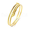 Alloy Upper Arm Open Cuff Bangles for Women BJEW-U037-01B-G-2
