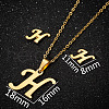 201 Stainless Steel Pendant Necklaces & Stud Earrings Sets WG00841-08-1