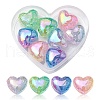 8Pcs 4 Colors Transparent Crackle Acrylic Beads OACR-YW0001-33-1