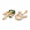 Alloy Enamel Pendants ENAM-S126-118A-NR-3