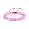 3Pcs 3 Color Synthetic Moonstone Braided Bead Bracelets BJEW-JB08858-4