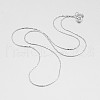Rhodium Plated 925 Sterling Silver Coreana Chain Necklaces STER-M086-17A-2