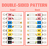 PU Leather & Cotton Name Marker Keychain AJEW-WH0514-015-3