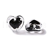 Glass Heart Beads GLAA-D005-01F-3