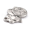 304 Stainless Steel Pendants STAS-O145-37P-3