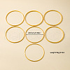7Pcs 7 Styles Alloy Plain Bangles for Women FS-WGFB6BA-01-5