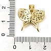 Rack Plating Brass Micro Pave Cubic Zirconia Pendants KK-P241-15G-3