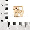 Brass Micro Pave Cubic Zirconia Slide Charms ZIRC-I068-21G-02-3