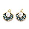 Brass Enamel Pendants KK-O140-12G-1