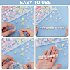 ARRICRAFT 180pcs 24 Style Frosted Acrylic Beads TACR-AR0001-23-3