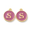 Golden Plated Alloy Enamel Charms ENAM-XCP0001-13S-1