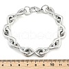 304 Stainless Steel Infinity Link Chain Bracelets for Women Men BJEW-F488-53B-P-5