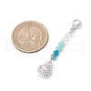 7Pcs 7 Styles Natural Quartz Crystal & Apatite & Amazonite Pendant Decorations HJEW-JM03222-3