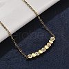 304 Stainless Steel Hexagon Pendant Necklaces NJEW-V001-14G-1