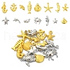 15Pcs 15 Styles Ocean Theme Alloy Pendants FIND-YW0005-11-1