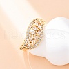 Brass Micro Pave Clear Cubic Zirconia Finger Rings for Women RJEW-U047-26G-3
