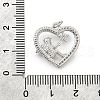 Brass Micro Pave Cubic Zirconia Pendants KK-F896-02P-3