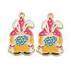 Easter Alloy Enamel Pendants ENAM-V002-02C-G-1