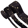 GOMAKERER 6M 3 Styles Double Sided Star Gold Stamping Flannelette Ribbons for Sewing Craft OCOR-GO0001-13C-1