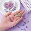 100Pcs 5 Colors Handmade Foil Glass Charms FOIL-CJ0001-09-5