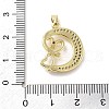 Brass Micro Pave Cubic Zirconia Pendants KK-F877-18G-3