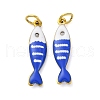 304 Stainless Steel Enamel Pendants STAS-E550-40G-01-1