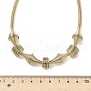 304 Stainless Steel Irregular Twisted Chain Spiral Bib Necklaces for Women NJEW-B127-01G-03-3