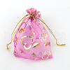 Heart Printed Organza Bags OP-R022-13x18-M-3