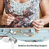 Unicraftale 6Pcs 201 Stainless Steel Mini Spring Bead Clamps for Beading Jewelry Making TOOL-UN0001-43-6