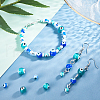  Handmade Evil Eye Lampwork Round Bead Strands LAMP-NB0001-28-2