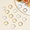 BENECREAT 20Pcs 2 Colors Brass Linking Rings KK-BC0012-90-4