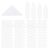 SUPERFINDINGS 100Pcs 4 Style Arrow Shape PET Plastic Tab Collar for Clergy Shirt DIY-FH0006-47-1