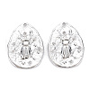 Brass Micro Pave Clear Cubic Zirconia Pendants KK-S356-538P-NF-1