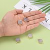 Natural Drusy Agate Flat Round Links connectors G-P090-22-5