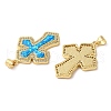 Rack Plating Brass Micro Pave Cubic Zirconia Pendants KK-P268-17F-G-2