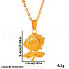 Stainless Steel Rose Flower Pendant Necklaces for Women WN8082-2-4