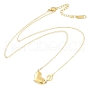 Ion Plating(IP) 304 Stainless Steel Heart Pendant Necklaces for Women NJEW-K276-12G-3