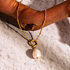 Simple and Elegant Natural Freshwater Pearl Potato Pendant Necklaces TT0391-2